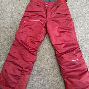 Patagonia Burgundy Snow Pants for Kids Small